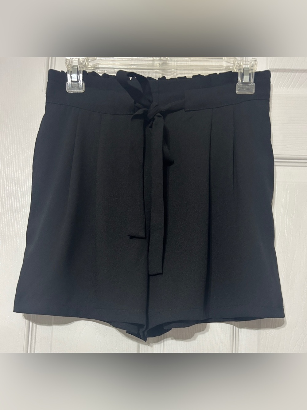 dr2 Women’s Black Paperbag Shorts High Rise Belted Women’s Size S